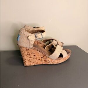 Women’s TOMS Sienna Wedge Strappy Sandals